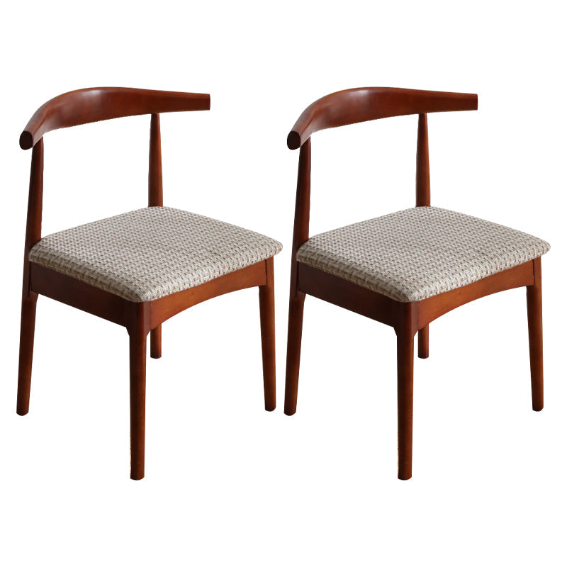 Scandinavian Home Side Chair Upholstered Open Back Wood Dining Room Chair Grey 2 Piece Set Walnut Clearhalo ' kitchen&dining_furn' 'Dining Chairs' 'Dining Tables & Seating' 'dining_chair' 'furn' 'furn_dining_chair' 'Furniture' 'furniture_dining_chair' 'Kitchen & Dining Furniture' 'kitchen' 4344045