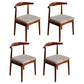 Scandinavian Home Side Chair Upholstered Open Back Wood Dining Room Chair Grey 4 Piece Set Walnut Clearhalo ' kitchen&dining_furn' 'Dining Chairs' 'Dining Tables & Seating' 'dining_chair' 'furn' 'furn_dining_chair' 'Furniture' 'furniture_dining_chair' 'Kitchen & Dining Furniture' 'kitchen' 4344046