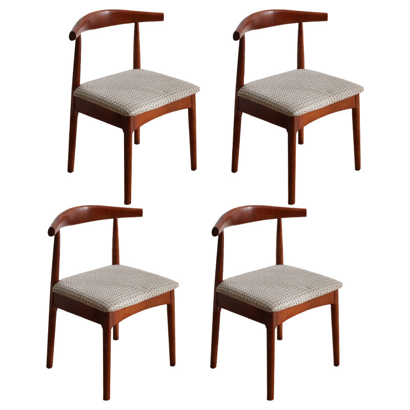 Scandinavian Home Side Chair Upholstered Open Back Wood Dining Room Chair Grey 4 Piece Set Walnut Clearhalo ' kitchen&dining_furn' 'Dining Chairs' 'Dining Tables & Seating' 'dining_chair' 'furn' 'furn_dining_chair' 'Furniture' 'furniture_dining_chair' 'Kitchen & Dining Furniture' 'kitchen' 4344046