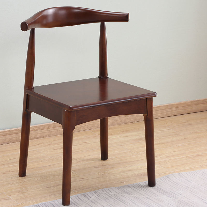 Scandinavian Home Side Chair Upholstered Open Back Wood Dining Room Chair Natural 1 Piece Walnut Clearhalo ' kitchen&dining_furn' 'Dining Chairs' 'Dining Tables & Seating' 'dining_chair' 'furn' 'furn_dining_chair' 'Furniture' 'furniture_dining_chair' 'Kitchen & Dining Furniture' 'kitchen' 4344047