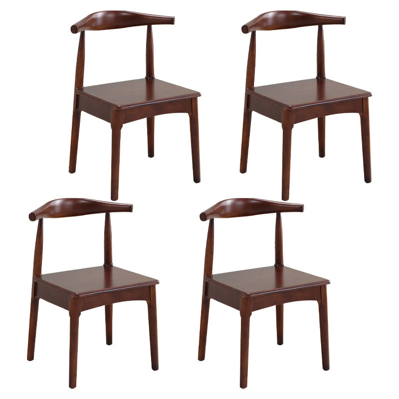 Scandinavian Home Side Chair Upholstered Open Back Wood Dining Room Chair Natural 4 Piece Set Walnut Clearhalo ' kitchen&dining_furn' 'Dining Chairs' 'Dining Tables & Seating' 'dining_chair' 'furn' 'furn_dining_chair' 'Furniture' 'furniture_dining_chair' 'Kitchen & Dining Furniture' 'kitchen' 4344049