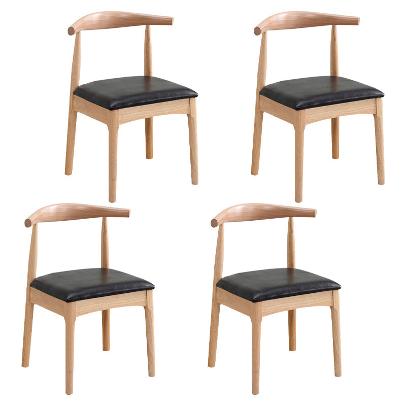 Scandinavian Home Side Chair Upholstered Open Back Wood Dining Room Chair Black 4 Piece Set Natural Wood Clearhalo ' kitchen&dining_furn' 'Dining Chairs' 'Dining Tables & Seating' 'dining_chair' 'furn' 'furn_dining_chair' 'Furniture' 'furniture_dining_chair' 'Kitchen & Dining Furniture' 'kitchen' 4344052