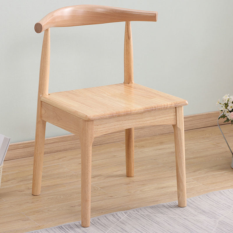 Scandinavian Home Side Chair Upholstered Open Back Wood Dining Room Chair Natural 1 Piece Natural Wood Clearhalo ' kitchen&dining_furn' 'Dining Chairs' 'Dining Tables & Seating' 'dining_chair' 'furn' 'furn_dining_chair' 'Furniture' 'furniture_dining_chair' 'Kitchen & Dining Furniture' 'kitchen' 4344056