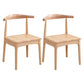 Scandinavian Home Side Chair Upholstered Open Back Wood Dining Room Chair Natural 2 Piece Set Natural Wood Clearhalo ' kitchen&dining_furn' 'Dining Chairs' 'Dining Tables & Seating' 'dining_chair' 'furn' 'furn_dining_chair' 'Furniture' 'furniture_dining_chair' 'Kitchen & Dining Furniture' 'kitchen' 4344057