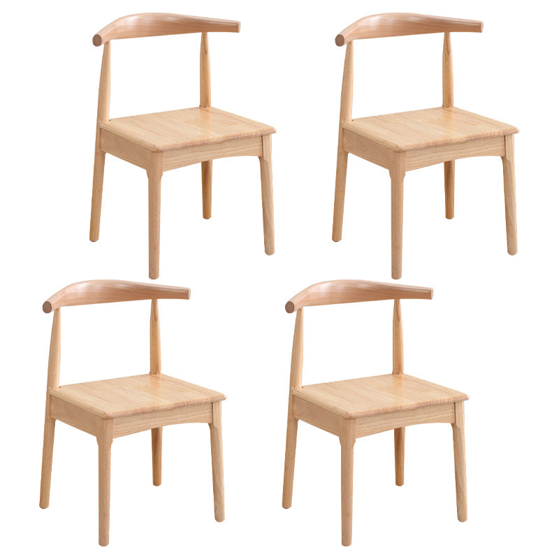 Scandinavian Home Side Chair Upholstered Open Back Wood Dining Room Chair Natural 4 Piece Set Natural Wood Clearhalo ' kitchen&dining_furn' 'Dining Chairs' 'Dining Tables & Seating' 'dining_chair' 'furn' 'furn_dining_chair' 'Furniture' 'furniture_dining_chair' 'Kitchen & Dining Furniture' 'kitchen' 4344058