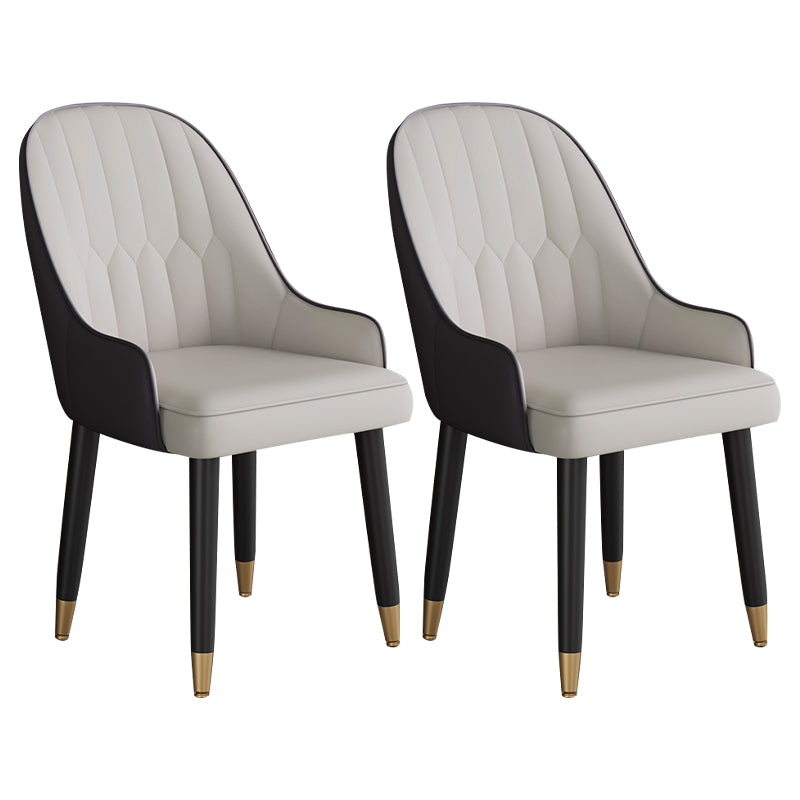 Glam Style Metal Dining Chairs Kitchen Dining Arm Side Chair (Set of 2) White Clearhalo ' kitchen&dining_furn' 'Dining Chairs' 'Dining Tables & Seating' 'dining_chair' 'furn' 'furn_dining_chair' 'Furniture' 'furniture_dining_chair' 'Kitchen & Dining Furniture' 'kitchen' 4344064