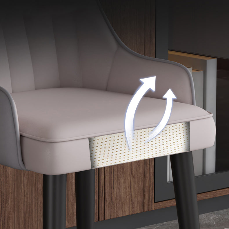 Glam Style Metal Dining Chairs Kitchen Dining Arm Side Chair (Set of 2) Clearhalo ' kitchen&dining_furn' 'Dining Chairs' 'Dining Tables & Seating' 'dining_chair' 'furn' 'furn_dining_chair' 'Furniture' 'furniture_dining_chair' 'Kitchen & Dining Furniture' 'kitchen' 4344073