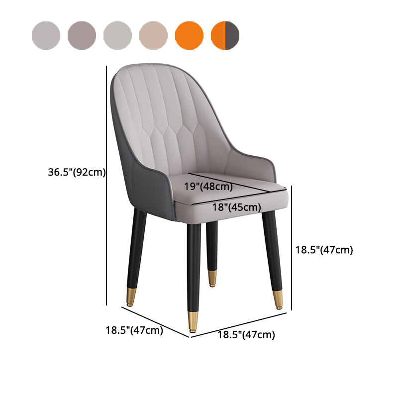 Glam Style Metal Dining Chairs Kitchen Dining Arm Side Chair (Set of 2) Clearhalo ' kitchen&dining_furn' 'Dining Chairs' 'Dining Tables & Seating' 'dining_chair' 'furn' 'furn_dining_chair' 'Furniture' 'furniture_dining_chair' 'Kitchen & Dining Furniture' 'kitchen' 4344076