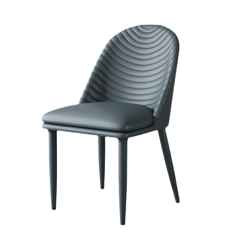 Contemporary Style Metal Dining Chair Parsons Armless Dining Side Chairs for Kitchen Blue 1 Piece Clearhalo ' kitchen&dining_furn' 'Dining Chairs' 'Dining Tables & Seating' 'dining_chair' 'furn' 'furn_dining_chair' 'Furniture' 'furniture_dining_chair' 'Kitchen & Dining Furniture' 'kitchen' 4344083