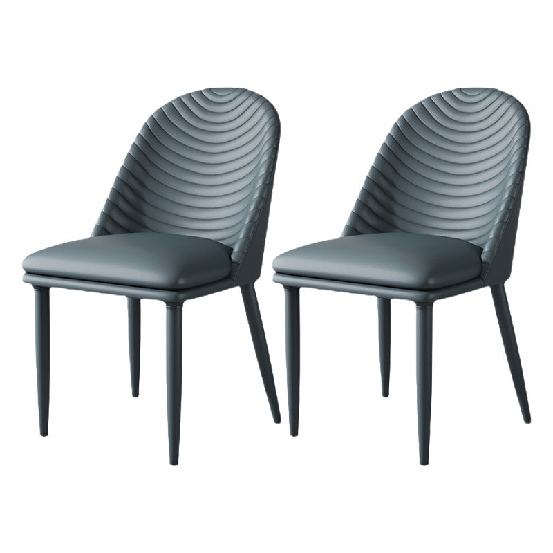 Contemporary Style Metal Dining Chair Parsons Armless Dining Side Chairs for Kitchen Blue 2 Piece Set Clearhalo ' kitchen&dining_furn' 'Dining Chairs' 'Dining Tables & Seating' 'dining_chair' 'furn' 'furn_dining_chair' 'Furniture' 'furniture_dining_chair' 'Kitchen & Dining Furniture' 'kitchen' 4344085