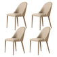 Contemporary Style Metal Dining Chair Parsons Armless Dining Side Chairs for Kitchen Beige 4 Piece Set Clearhalo ' kitchen&dining_furn' 'Dining Chairs' 'Dining Tables & Seating' 'dining_chair' 'furn' 'furn_dining_chair' 'Furniture' 'furniture_dining_chair' 'Kitchen & Dining Furniture' 'kitchen' 4344101