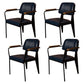 Industrial Style Leather Dining Chairs Open Back Upholstered Dining Side Chairs Dark Blue 4 Piece Set Clearhalo ' kitchen&dining_furn' 'Dining Chairs' 'Dining Tables & Seating' 'dining_chair' 'furn' 'furn_dining_chair' 'Furniture' 'furniture_dining_chair' 'Kitchen & Dining Furniture' 'kitchen' 4344115