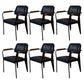 Industrial Style Leather Dining Chairs Open Back Upholstered Dining Side Chairs Dark Blue 6 Piece Set Clearhalo ' kitchen&dining_furn' 'Dining Chairs' 'Dining Tables & Seating' 'dining_chair' 'furn' 'furn_dining_chair' 'Furniture' 'furniture_dining_chair' 'Kitchen & Dining Furniture' 'kitchen' 4344116