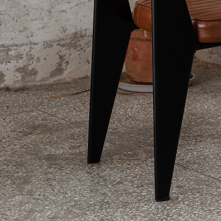 Industrial Style Leather Dining Chairs Open Back Upholstered Dining Side Chairs Clearhalo ' kitchen&dining_furn' 'Dining Chairs' 'Dining Tables & Seating' 'dining_chair' 'furn' 'furn_dining_chair' 'Furniture' 'furniture_dining_chair' 'Kitchen & Dining Furniture' 'kitchen' 4344121