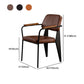 Industrial Style Leather Dining Chairs Open Back Upholstered Dining Side Chairs Clearhalo ' kitchen&dining_furn' 'Dining Chairs' 'Dining Tables & Seating' 'dining_chair' 'furn' 'furn_dining_chair' 'Furniture' 'furniture_dining_chair' 'Kitchen & Dining Furniture' 'kitchen' 4344123