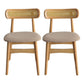 Upholstered Armless Dining Chairs Rattan Side Chairs with Wood Legs (Set of 2) Light Coffee 2 Piece Set Clearhalo ' kitchen&dining_furn' 'Dining Chairs' 'Dining Tables & Seating' 'dining_chair' 'furn' 'furn_dining_chair' 'Furniture' 'furniture_dining_chair' 'Kitchen & Dining Furniture' 'kitchen' 4344132
