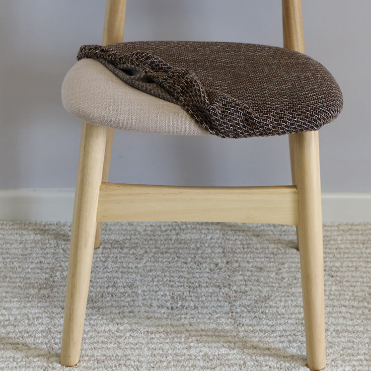 Upholstered Armless Dining Chairs Rattan Side Chairs with Wood Legs (Set of 2) Clearhalo ' kitchen&dining_furn' 'Dining Chairs' 'Dining Tables & Seating' 'dining_chair' 'furn' 'furn_dining_chair' 'Furniture' 'furniture_dining_chair' 'Kitchen & Dining Furniture' 'kitchen' 4344138