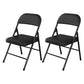 Matte Finish Upholstered Folding Side Chair Contemporary Open Back Dining Chair Black 2 Piece Set Clearhalo ' kitchen&dining_furn' 'Dining Chairs' 'Dining Tables & Seating' 'dining_chair' 'furn' 'furn_dining_chair' 'Furniture' 'furniture_dining_chair' 'Kitchen & Dining Furniture' 'kitchen' 4344143