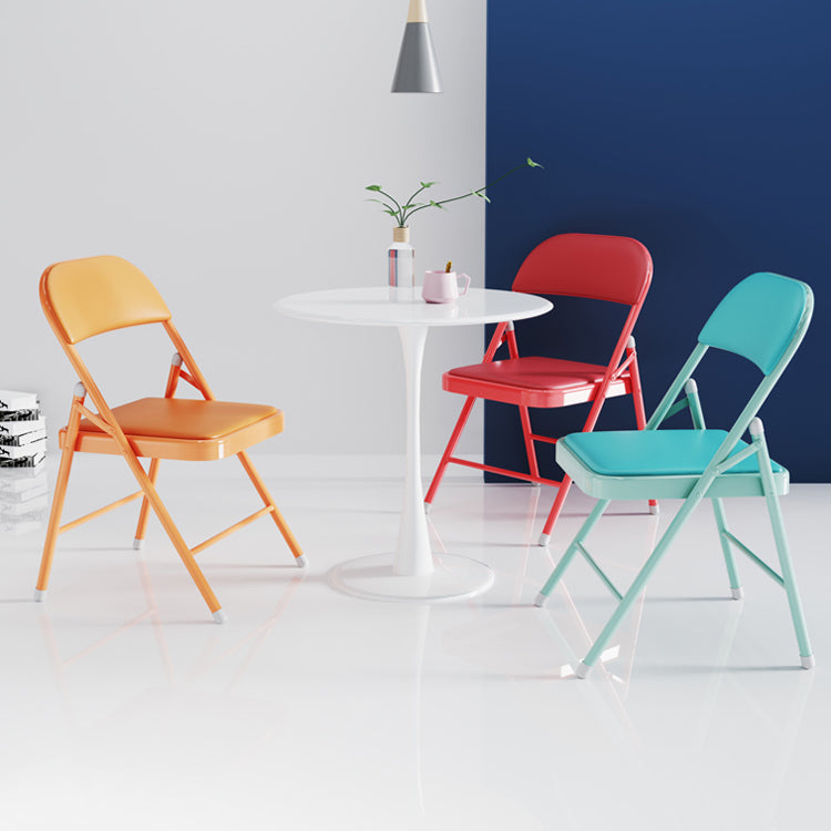 Matte Finish Upholstered Folding Side Chair Contemporary Open Back Dining Chair Clearhalo ' kitchen&dining_furn' 'Dining Chairs' 'Dining Tables & Seating' 'dining_chair' 'furn' 'furn_dining_chair' 'Furniture' 'furniture_dining_chair' 'Kitchen & Dining Furniture' 'kitchen' 4344145