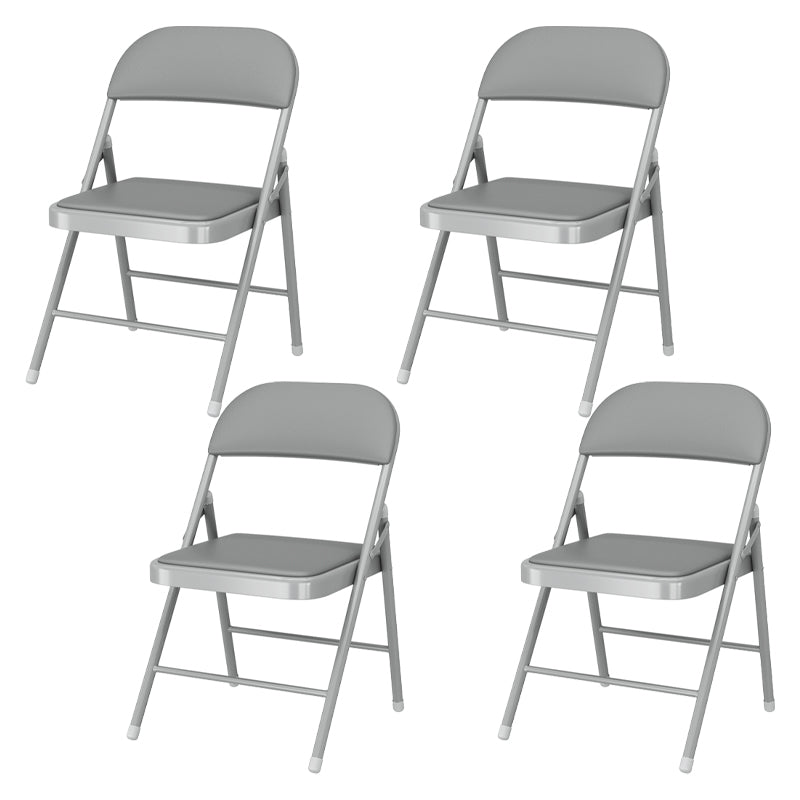 Matte Finish Upholstered Folding Side Chair Contemporary Open Back Dining Chair Grey 4 Piece Set Clearhalo ' kitchen&dining_furn' 'Dining Chairs' 'Dining Tables & Seating' 'dining_chair' 'furn' 'furn_dining_chair' 'Furniture' 'furniture_dining_chair' 'Kitchen & Dining Furniture' 'kitchen' 4344150