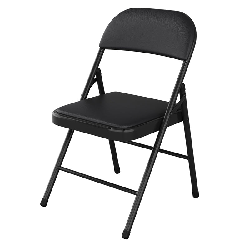 Matte Finish Upholstered Folding Side Chair Contemporary Open Back Dining Chair Black 1 Piece Clearhalo ' kitchen&dining_furn' 'Dining Chairs' 'Dining Tables & Seating' 'dining_chair' 'furn' 'furn_dining_chair' 'Furniture' 'furniture_dining_chair' 'Kitchen & Dining Furniture' 'kitchen' 4344151