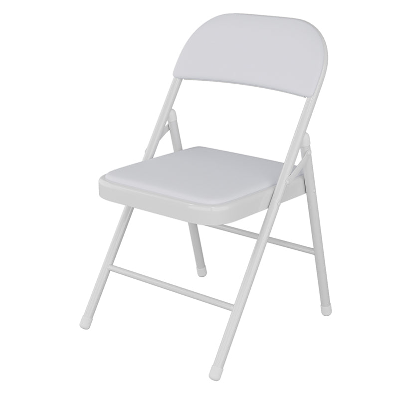 Matte Finish Upholstered Folding Side Chair Contemporary Open Back Dining Chair White 1 Piece Clearhalo ' kitchen&dining_furn' 'Dining Chairs' 'Dining Tables & Seating' 'dining_chair' 'furn' 'furn_dining_chair' 'Furniture' 'furniture_dining_chair' 'Kitchen & Dining Furniture' 'kitchen' 4344152