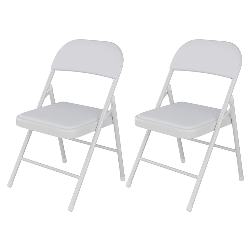 Matte Finish Upholstered Folding Side Chair Contemporary Open Back Dining Chair White 2 Piece Set Clearhalo ' kitchen&dining_furn' 'Dining Chairs' 'Dining Tables & Seating' 'dining_chair' 'furn' 'furn_dining_chair' 'Furniture' 'furniture_dining_chair' 'Kitchen & Dining Furniture' 'kitchen' 4344154