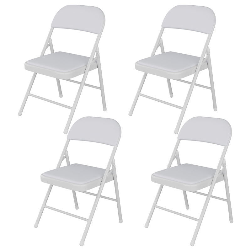 Matte Finish Upholstered Folding Side Chair Contemporary Open Back Dining Chair White 4 Piece Set Clearhalo ' kitchen&dining_furn' 'Dining Chairs' 'Dining Tables & Seating' 'dining_chair' 'furn' 'furn_dining_chair' 'Furniture' 'furniture_dining_chair' 'Kitchen & Dining Furniture' 'kitchen' 4344157