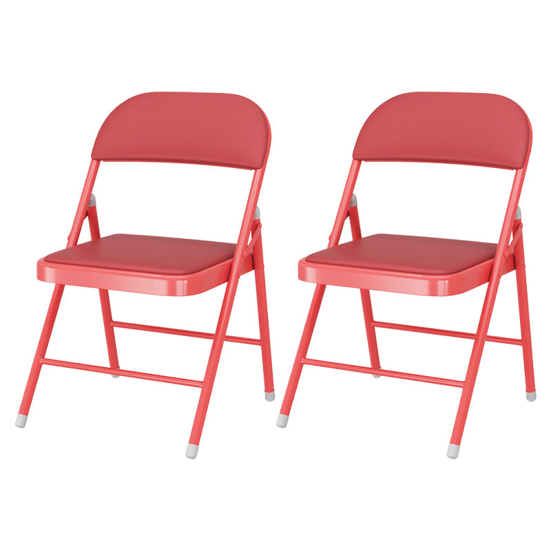 Matte Finish Upholstered Folding Side Chair Contemporary Open Back Dining Chair Red 2 Piece Set Clearhalo ' kitchen&dining_furn' 'Dining Chairs' 'Dining Tables & Seating' 'dining_chair' 'furn' 'furn_dining_chair' 'Furniture' 'furniture_dining_chair' 'Kitchen & Dining Furniture' 'kitchen' 4344160
