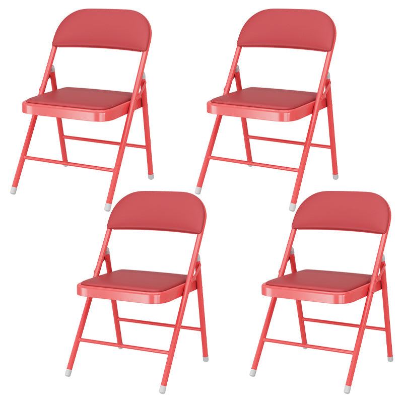 Matte Finish Upholstered Folding Side Chair Contemporary Open Back Dining Chair Red 4 Piece Set Clearhalo ' kitchen&dining_furn' 'Dining Chairs' 'Dining Tables & Seating' 'dining_chair' 'furn' 'furn_dining_chair' 'Furniture' 'furniture_dining_chair' 'Kitchen & Dining Furniture' 'kitchen' 4344162
