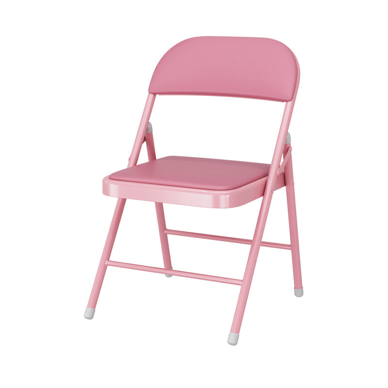 Matte Finish Upholstered Folding Side Chair Contemporary Open Back Dining Chair Pink 1 Piece Clearhalo ' kitchen&dining_furn' 'Dining Chairs' 'Dining Tables & Seating' 'dining_chair' 'furn' 'furn_dining_chair' 'Furniture' 'furniture_dining_chair' 'Kitchen & Dining Furniture' 'kitchen' 4344163