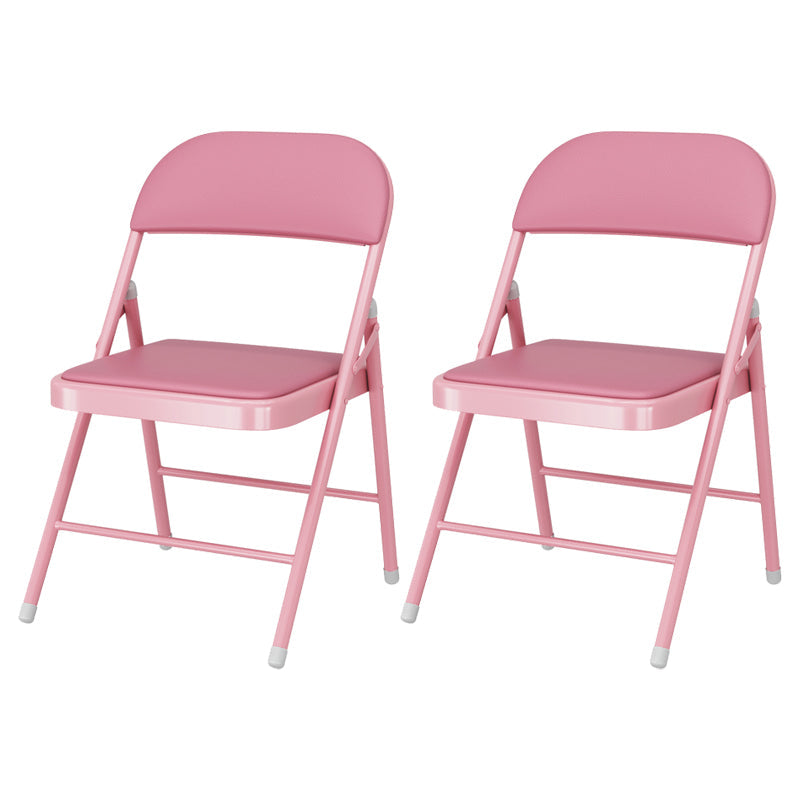 Matte Finish Upholstered Folding Side Chair Contemporary Open Back Dining Chair Pink 2 Piece Set Clearhalo ' kitchen&dining_furn' 'Dining Chairs' 'Dining Tables & Seating' 'dining_chair' 'furn' 'furn_dining_chair' 'Furniture' 'furniture_dining_chair' 'Kitchen & Dining Furniture' 'kitchen' 4344164