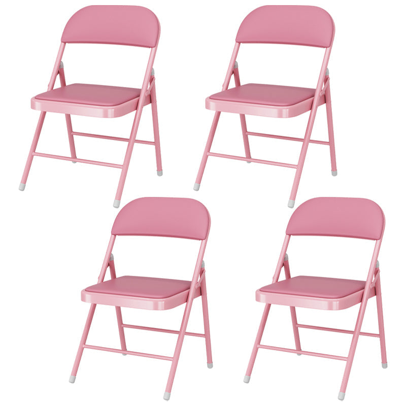 Matte Finish Upholstered Folding Side Chair Contemporary Open Back Dining Chair Pink 4 Piece Set Clearhalo ' kitchen&dining_furn' 'Dining Chairs' 'Dining Tables & Seating' 'dining_chair' 'furn' 'furn_dining_chair' 'Furniture' 'furniture_dining_chair' 'Kitchen & Dining Furniture' 'kitchen' 4344165