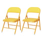 Matte Finish Upholstered Folding Side Chair Contemporary Open Back Dining Chair Yellow 2 Piece Set Clearhalo ' kitchen&dining_furn' 'Dining Chairs' 'Dining Tables & Seating' 'dining_chair' 'furn' 'furn_dining_chair' 'Furniture' 'furniture_dining_chair' 'Kitchen & Dining Furniture' 'kitchen' 4344167