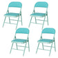 Matte Finish Upholstered Folding Side Chair Contemporary Open Back Dining Chair Blue 4 Piece Set Clearhalo ' kitchen&dining_furn' 'Dining Chairs' 'Dining Tables & Seating' 'dining_chair' 'furn' 'furn_dining_chair' 'Furniture' 'furniture_dining_chair' 'Kitchen & Dining Furniture' 'kitchen' 4344171