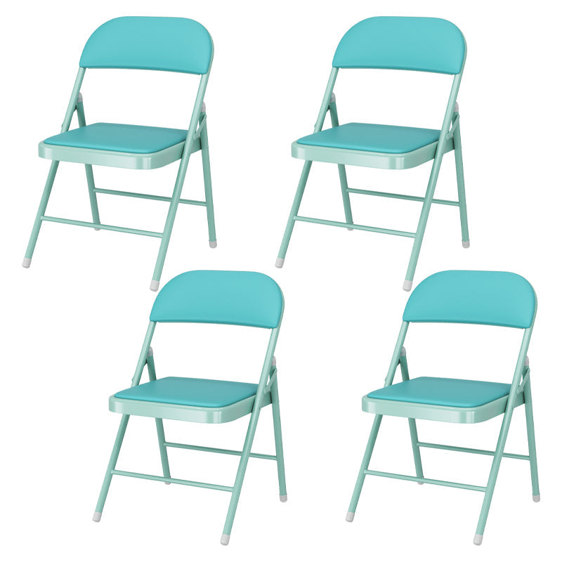 Matte Finish Upholstered Folding Side Chair Contemporary Open Back Dining Chair Blue 4 Piece Set Clearhalo ' kitchen&dining_furn' 'Dining Chairs' 'Dining Tables & Seating' 'dining_chair' 'furn' 'furn_dining_chair' 'Furniture' 'furniture_dining_chair' 'Kitchen & Dining Furniture' 'kitchen' 4344171