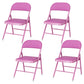 Matte Finish Upholstered Folding Side Chair Contemporary Open Back Dining Chair Purple 4 Piece Set Clearhalo ' kitchen&dining_furn' 'Dining Chairs' 'Dining Tables & Seating' 'dining_chair' 'furn' 'furn_dining_chair' 'Furniture' 'furniture_dining_chair' 'Kitchen & Dining Furniture' 'kitchen' 4344177