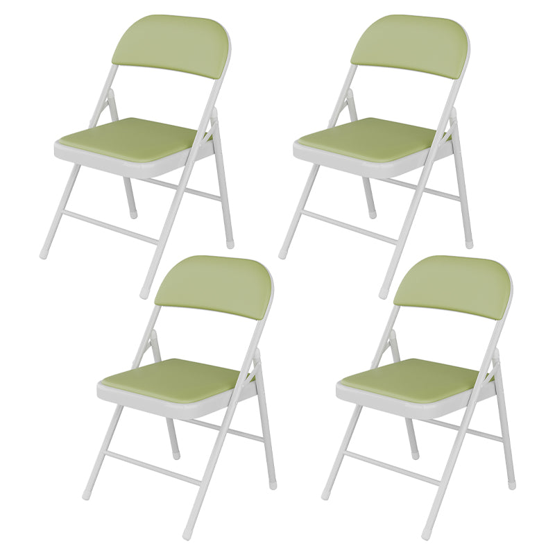 Matte Finish Upholstered Folding Side Chair Contemporary Open Back Dining Chair Light Green 4 Piece Set Clearhalo ' kitchen&dining_furn' 'Dining Chairs' 'Dining Tables & Seating' 'dining_chair' 'furn' 'furn_dining_chair' 'Furniture' 'furniture_dining_chair' 'Kitchen & Dining Furniture' 'kitchen' 4344180