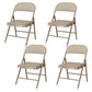 Matte Finish Upholstered Folding Side Chair Contemporary Open Back Dining Chair Coffee 4 Piece Set Clearhalo ' kitchen&dining_furn' 'Dining Chairs' 'Dining Tables & Seating' 'dining_chair' 'furn' 'furn_dining_chair' 'Furniture' 'furniture_dining_chair' 'Kitchen & Dining Furniture' 'kitchen' 4344183