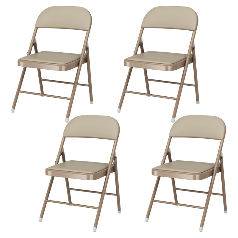 Matte Finish Upholstered Folding Side Chair Contemporary Open Back Dining Chair Coffee 4 Piece Set Clearhalo ' kitchen&dining_furn' 'Dining Chairs' 'Dining Tables & Seating' 'dining_chair' 'furn' 'furn_dining_chair' 'Furniture' 'furniture_dining_chair' 'Kitchen & Dining Furniture' 'kitchen' 4344183