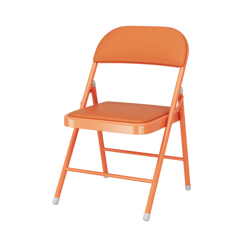 Matte Finish Upholstered Folding Side Chair Contemporary Open Back Dining Chair Orange 1 Piece Clearhalo ' kitchen&dining_furn' 'Dining Chairs' 'Dining Tables & Seating' 'dining_chair' 'furn' 'furn_dining_chair' 'Furniture' 'furniture_dining_chair' 'Kitchen & Dining Furniture' 'kitchen' 4344184