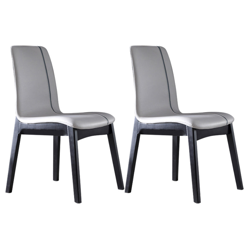 Upholstered Industrial Home Side Chair Parsons Matte Finish Dining Chair (Set of 2) Grey Clearhalo ' kitchen&dining_furn' 'Dining Chairs' 'Dining Tables & Seating' 'dining_chair' 'furn' 'furn_dining_chair' 'Furniture' 'furniture_dining_chair' 'Kitchen & Dining Furniture' 'kitchen' 4344189