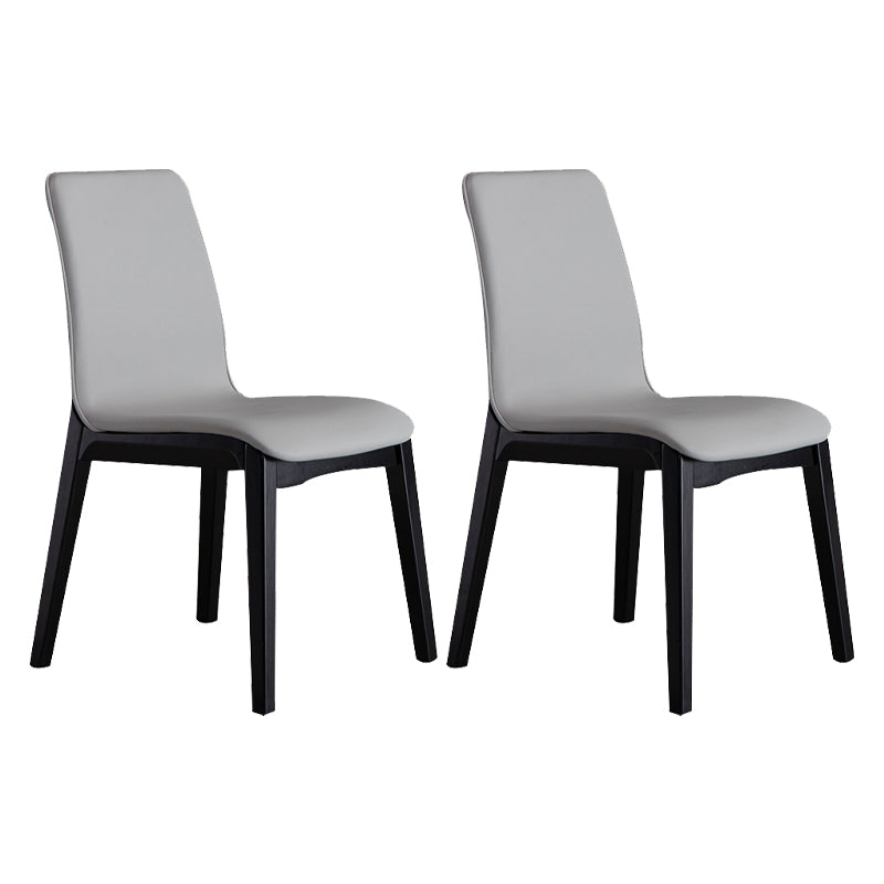Upholstered Industrial Home Side Chair Parsons Matte Finish Dining Chair (Set of 2) Smoke Gray Clearhalo ' kitchen&dining_furn' 'Dining Chairs' 'Dining Tables & Seating' 'dining_chair' 'furn' 'furn_dining_chair' 'Furniture' 'furniture_dining_chair' 'Kitchen & Dining Furniture' 'kitchen' 4344196