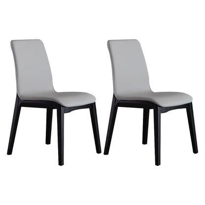 Upholstered Industrial Home Side Chair Parsons Matte Finish Dining Chair (Set of 2) Smoke Gray Clearhalo ' kitchen&dining_furn' 'Dining Chairs' 'Dining Tables & Seating' 'dining_chair' 'furn' 'furn_dining_chair' 'Furniture' 'furniture_dining_chair' 'Kitchen & Dining Furniture' 'kitchen' 4344196