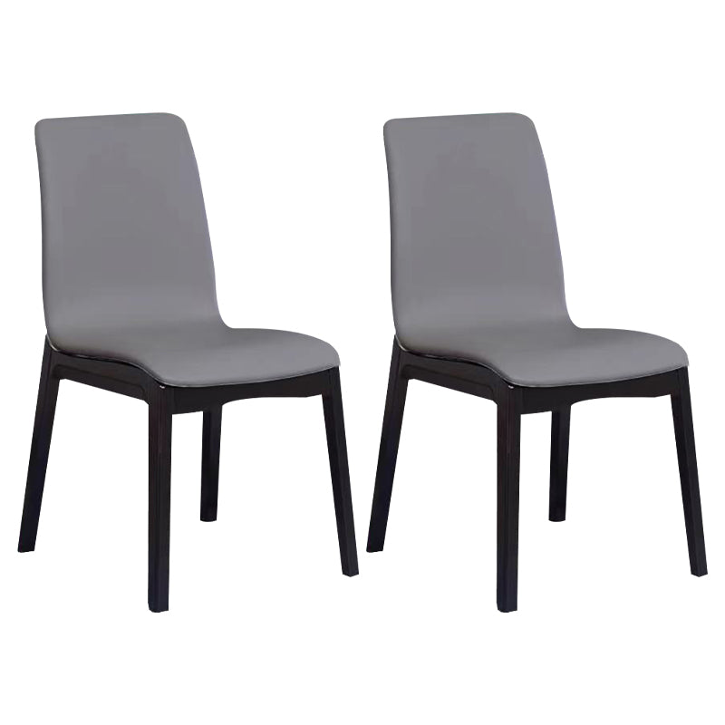 Upholstered Industrial Home Side Chair Parsons Matte Finish Dining Chair (Set of 2) Silver Gray Clearhalo ' kitchen&dining_furn' 'Dining Chairs' 'Dining Tables & Seating' 'dining_chair' 'furn' 'furn_dining_chair' 'Furniture' 'furniture_dining_chair' 'Kitchen & Dining Furniture' 'kitchen' 4344198