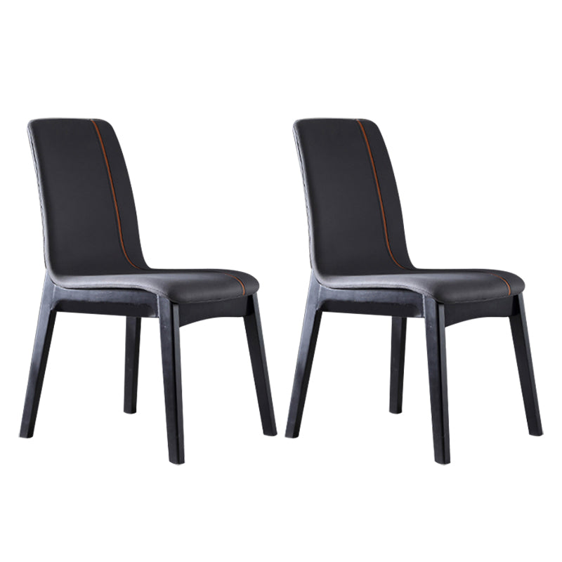 Upholstered Industrial Home Side Chair Parsons Matte Finish Dining Chair (Set of 2) Gray Black Clearhalo ' kitchen&dining_furn' 'Dining Chairs' 'Dining Tables & Seating' 'dining_chair' 'furn' 'furn_dining_chair' 'Furniture' 'furniture_dining_chair' 'Kitchen & Dining Furniture' 'kitchen' 4344202