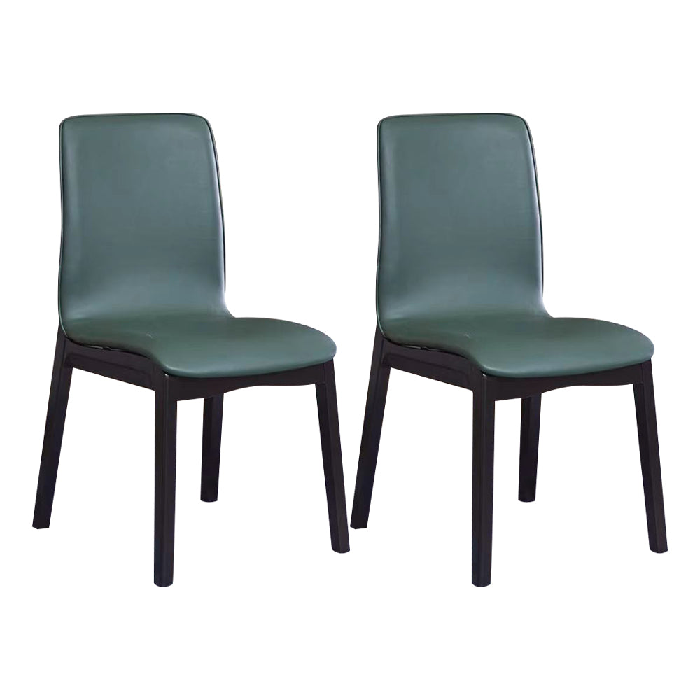 Upholstered Industrial Home Side Chair Parsons Matte Finish Dining Chair (Set of 2) Blackish Green Clearhalo ' kitchen&dining_furn' 'Dining Chairs' 'Dining Tables & Seating' 'dining_chair' 'furn' 'furn_dining_chair' 'Furniture' 'furniture_dining_chair' 'Kitchen & Dining Furniture' 'kitchen' 4344204