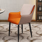 Scandinavian Home Arm Chair Metal Solid Back Upholstered Dining Room Chair Orange 1 Piece Clearhalo ' kitchen&dining_furn' 'Dining Chairs' 'Dining Tables & Seating' 'dining_chair' 'furn' 'furn_dining_chair' 'Furniture' 'furniture_dining_chair' 'Kitchen & Dining Furniture' 'kitchen' 4344223