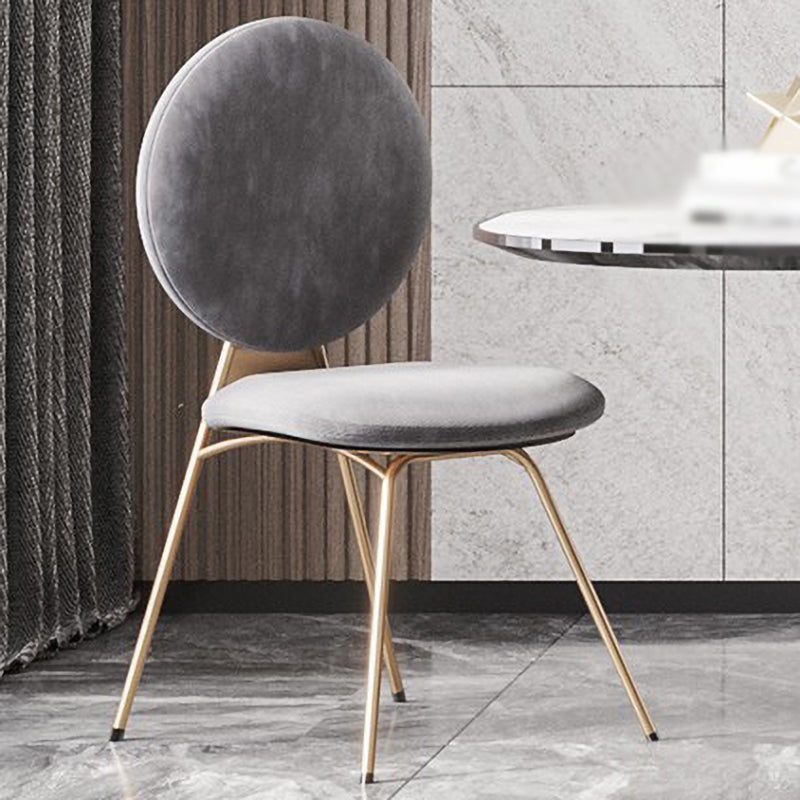 Nordic Style Metal Dining Room Chairs Open Back Side Armless Chair for Home Use Dark Gray 1 Piece Clearhalo ' kitchen&dining_furn' 'Dining Chairs' 'Dining Tables & Seating' 'dining_chair' 'furn' 'furn_dining_chair' 'Furniture' 'furniture_dining_chair' 'Kitchen & Dining Furniture' 'kitchen' 4344246