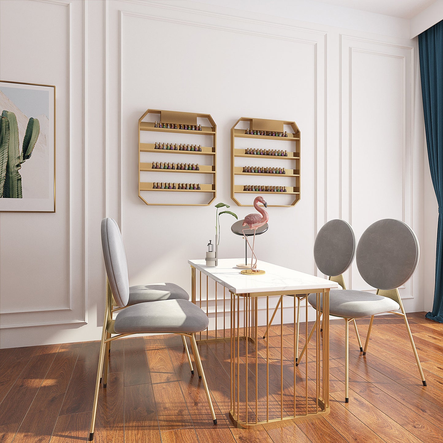 Nordic Style Metal Dining Room Chairs Open Back Side Armless Chair for Home Use Clearhalo ' kitchen&dining_furn' 'Dining Chairs' 'Dining Tables & Seating' 'dining_chair' 'furn' 'furn_dining_chair' 'Furniture' 'furniture_dining_chair' 'Kitchen & Dining Furniture' 'kitchen' 4344250